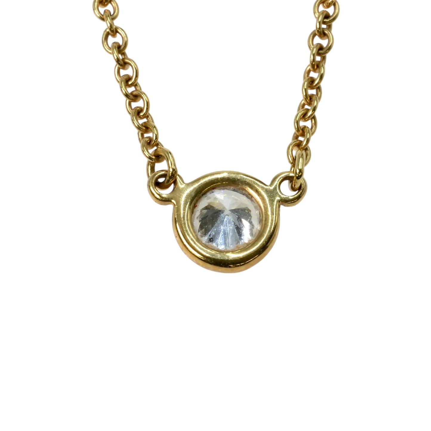 Tiffany & Co バイザヤード ダイヤモンド 0.12ct ネックレス - 18KYG - 33295