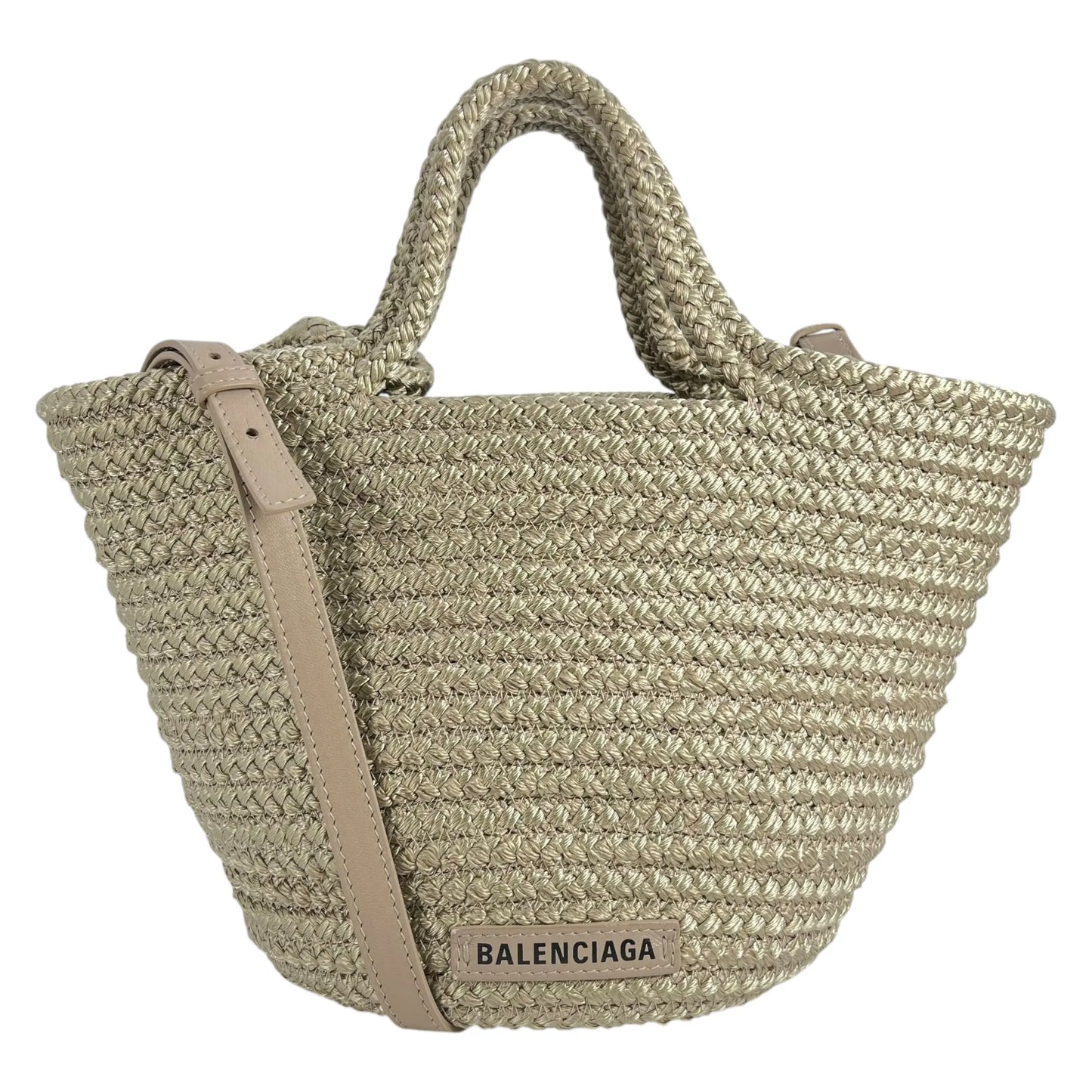 Balenciaga Ibiza Small Basket Handbag - Beige