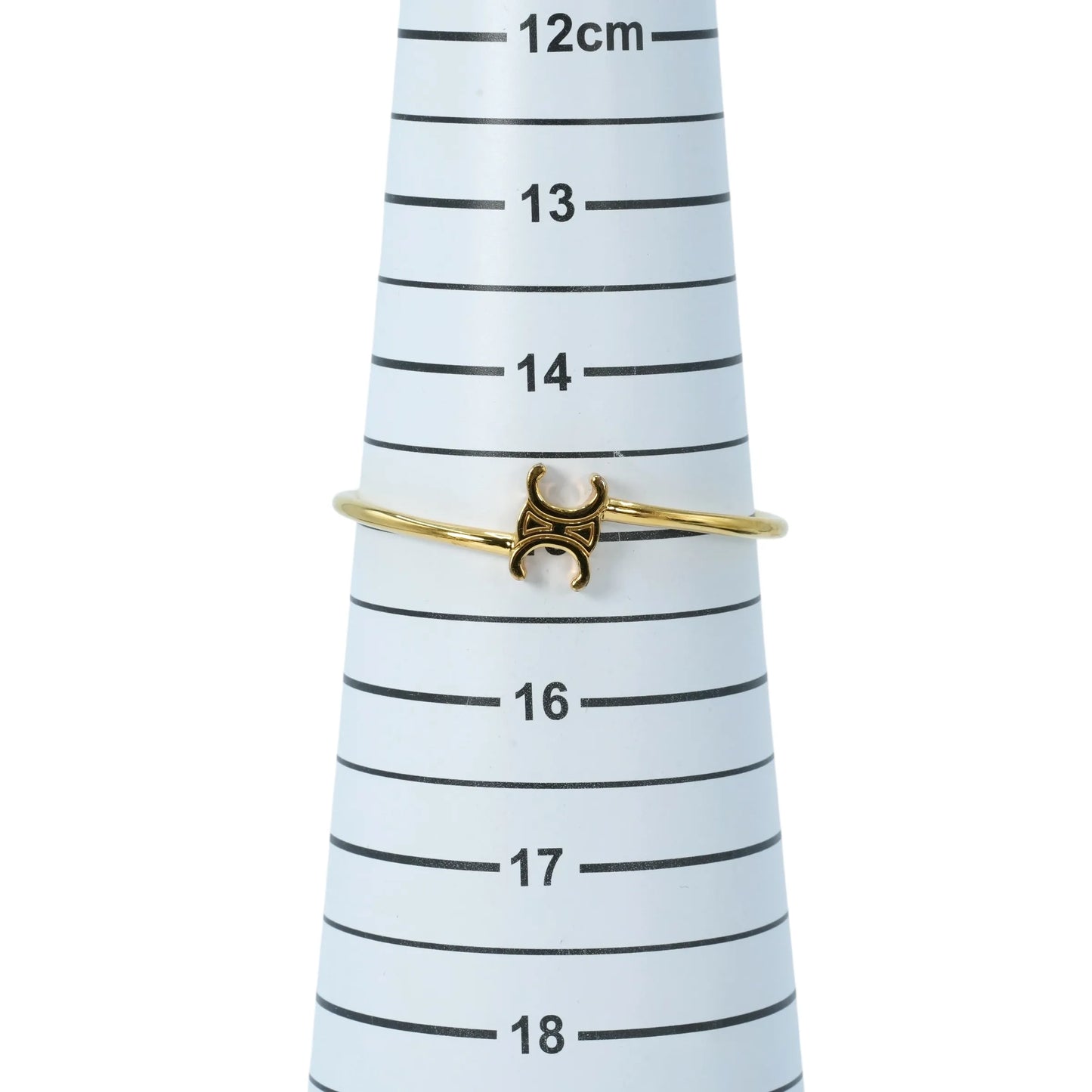 CELINE Triomphe Asymmetric Cuff Bracelet - Brass