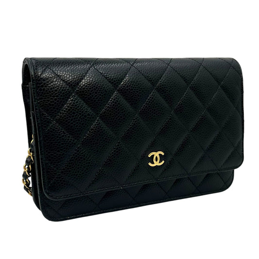 CHANEL チェーンウォレット キャビアスキン_38982