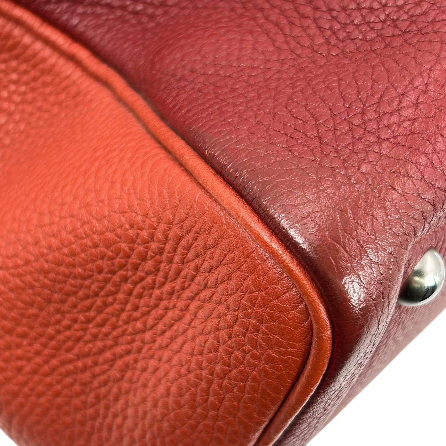 Hermès ヴィクトリア 35 トリヨンクレマンス X刻印(2016年製)ボストンバッグ ハンドバッグ - レッド × オレンジ