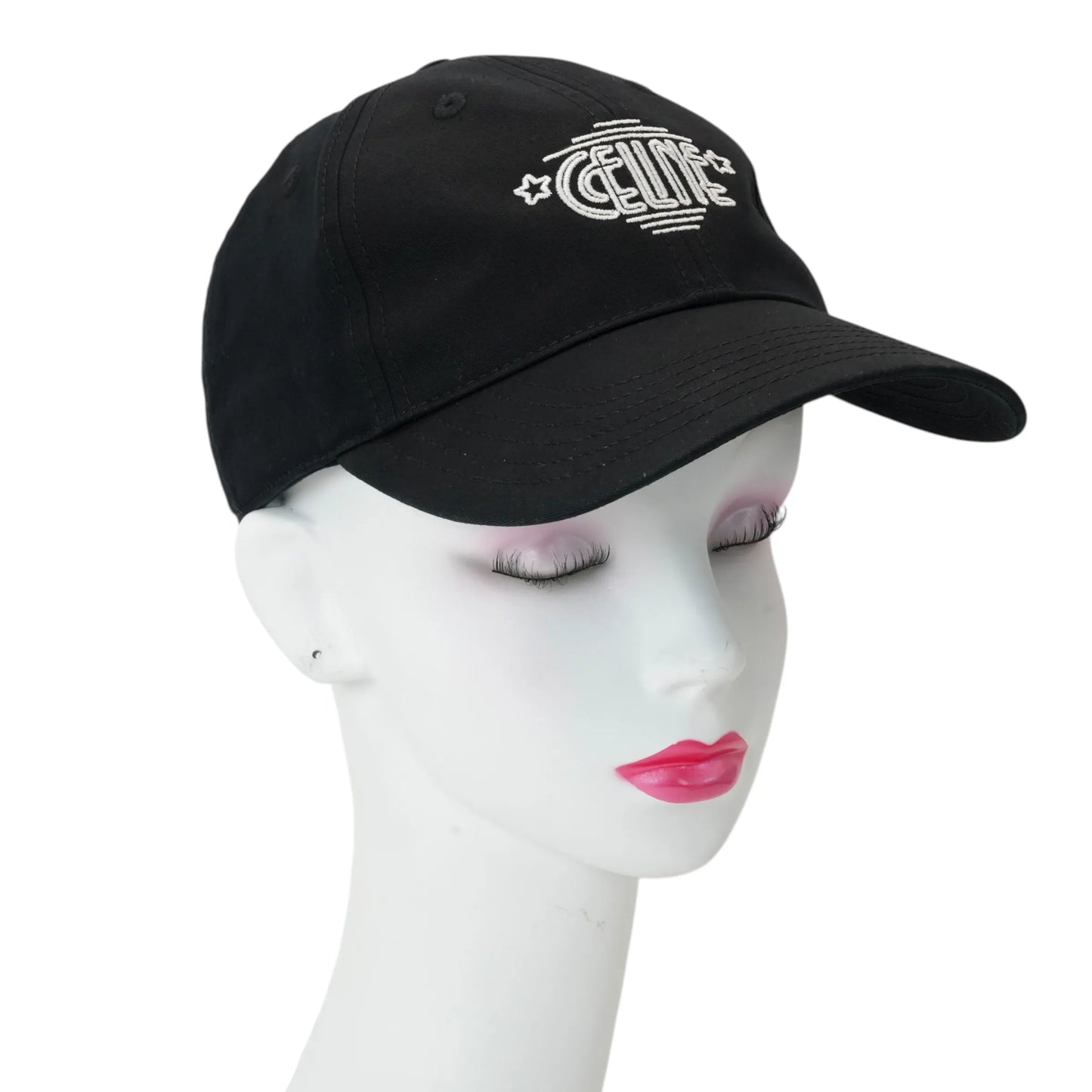 CELINE Wiltern Baseball Cap Cotton Hat - Black - 35896