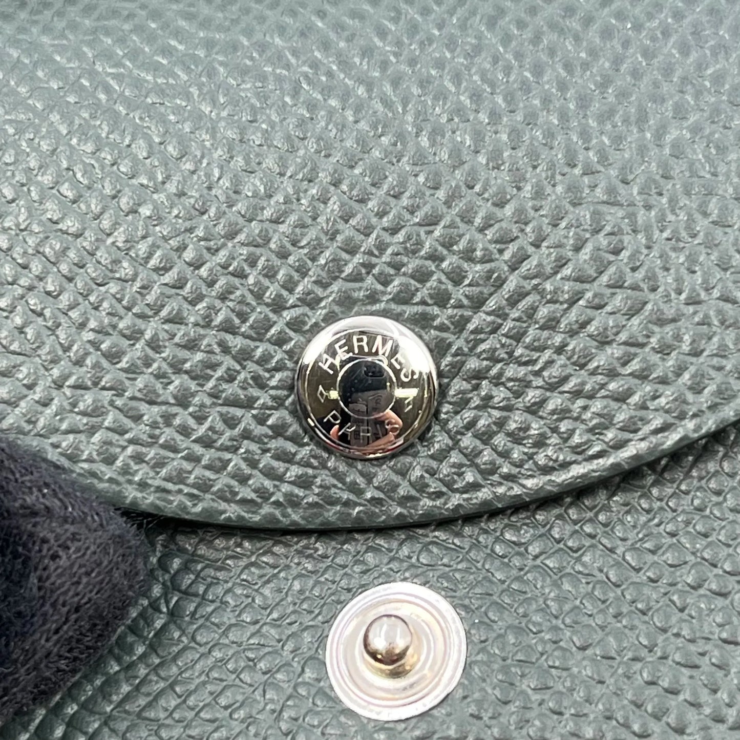 Hermès Calvi Duo Epson K Stamp (2025) Card Case and Coin Purse - Gray