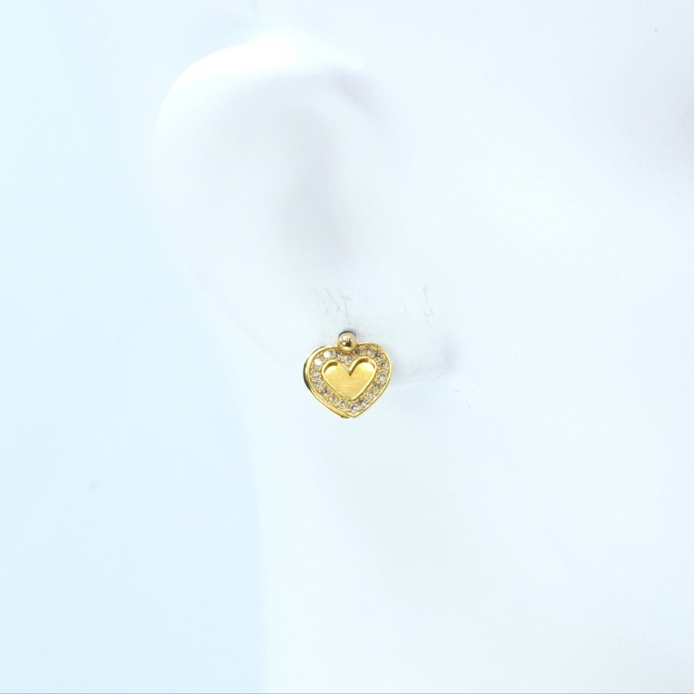 Diamond Heart Earrings - 18KYG - 06796