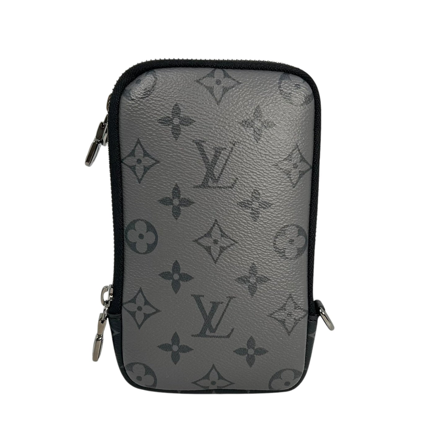 Louis Vuitton Monogram Eclipse Reverse Double Phone Case Shoulder Bag - Black