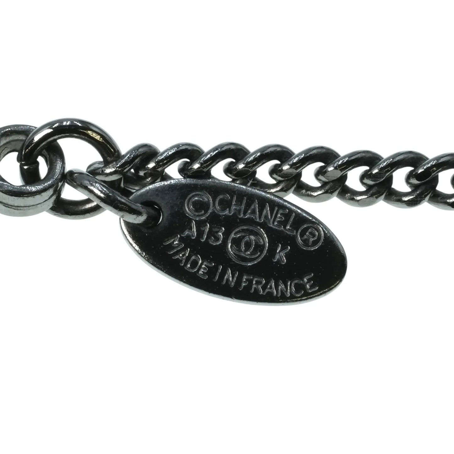 CHANEL ラインストーン CC ロゴ ネックレス A13K - シルバー - メタル