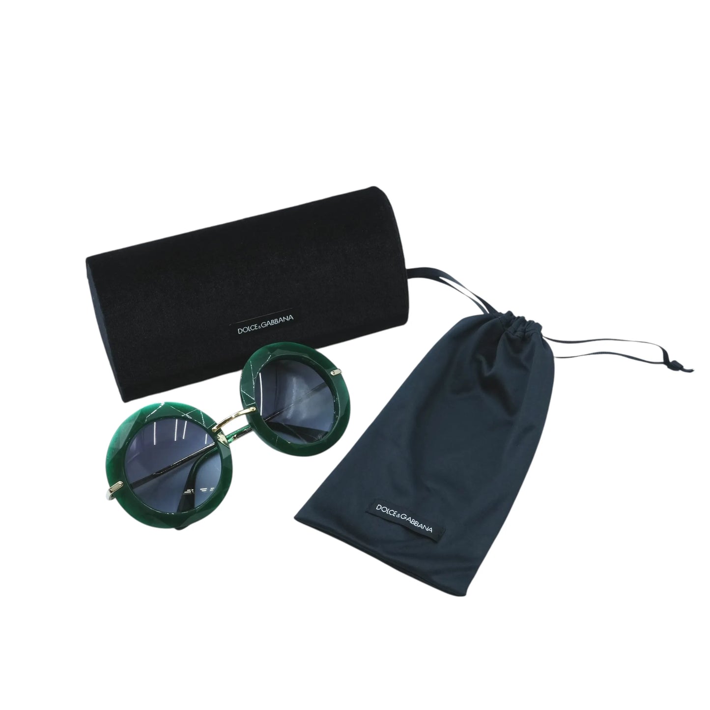 DOLCE & GABBANA Round Sunglasses - Green - 33964