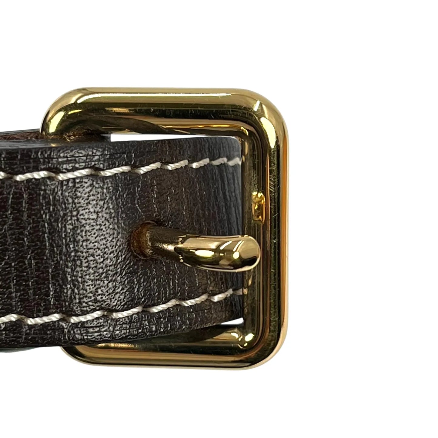 LOUIS VUITTON Leather Shoulder Strap - Dark Brown