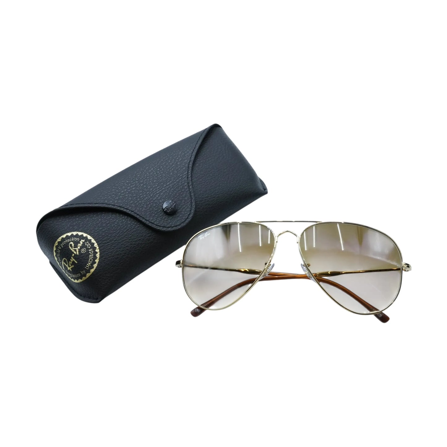Ray-Ban Gold Frame Sunglasses - Brown - 34070