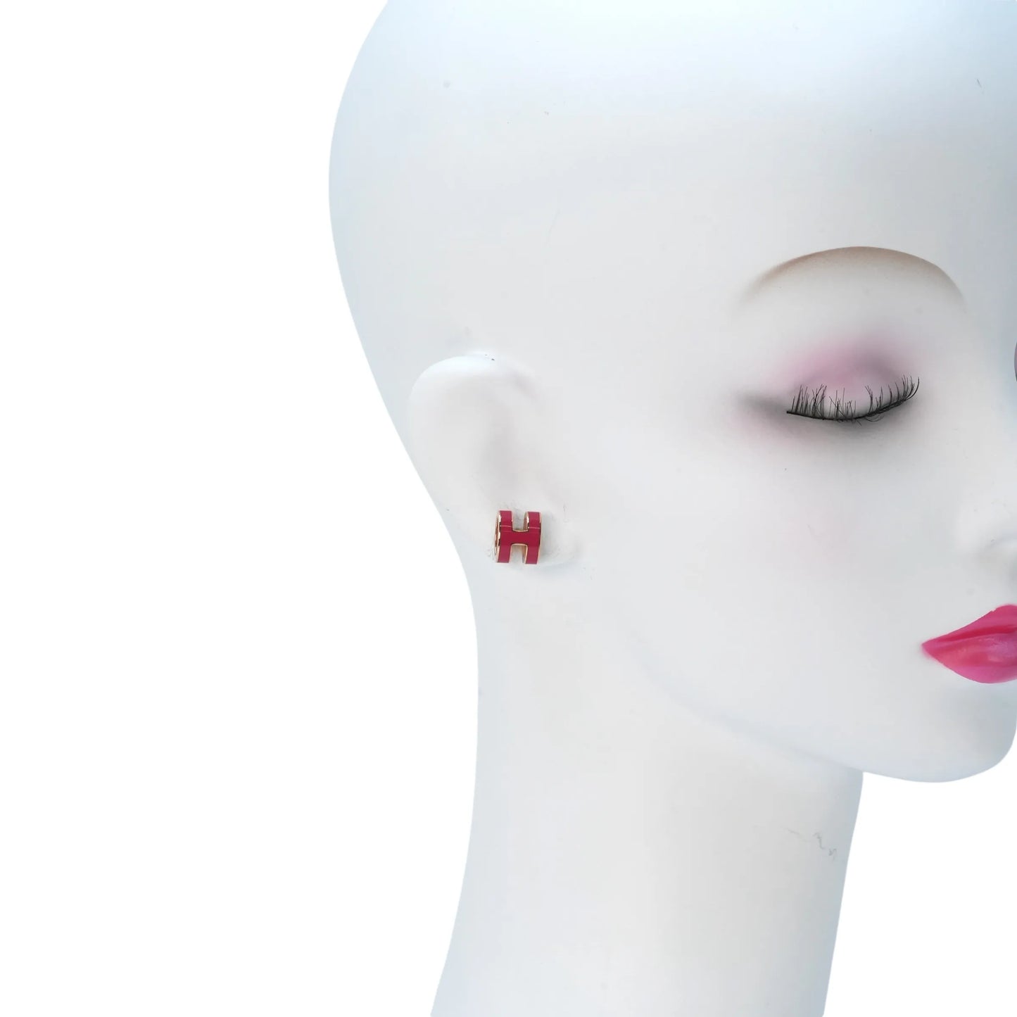 Hermès Mini Pop H Earring - Pink - Metal