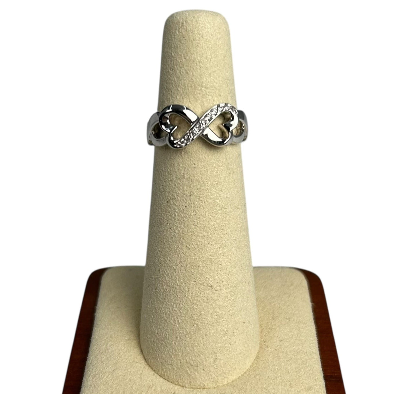 Tiffany & Co Double Loving Heart Diamond Ring Jewelry - 18K White Gold