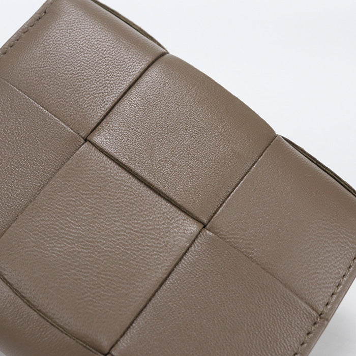 BOTTEGA VENETA【ボッテガ・ヴェネタ】 814686 ファスナーウォレット カセット 三つ折り財布 ラムスキン レディース