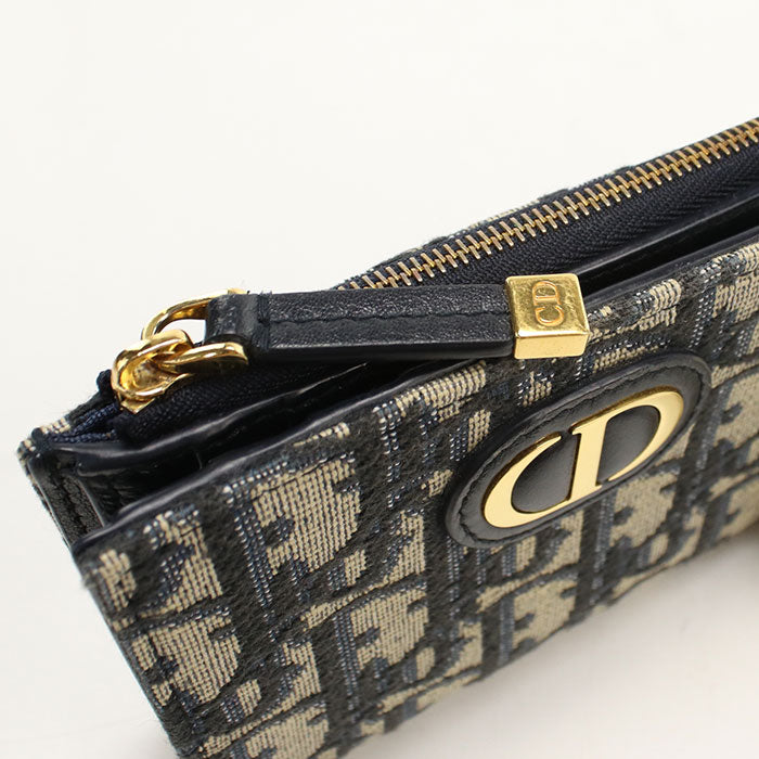 Dior【ディオール】 S2197UTZQ Dahlia ウォレット 30 モンテーニュ 二つ折り財布/ディオールオブリーク レディース