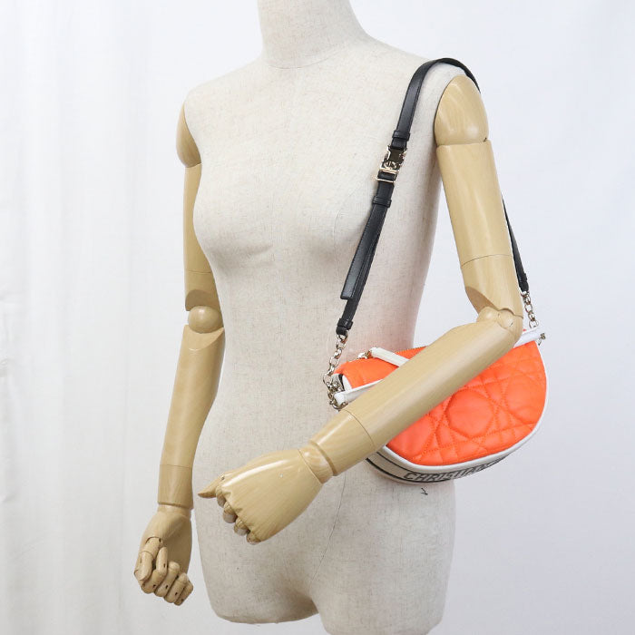 Dior スモール ホーボー ラムスキン ハンドバッグ ショルダーバッグ - オレンジ