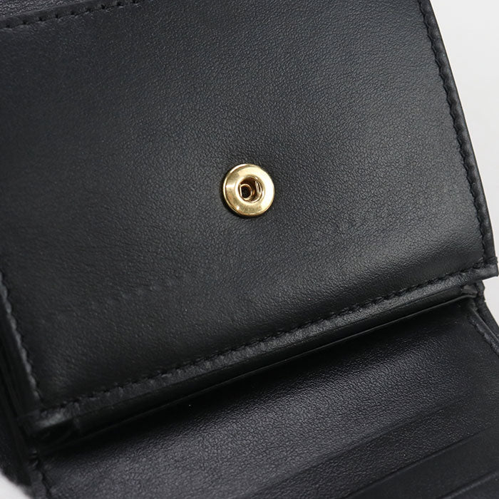 CELINE Triomphe Small Flap Wallet in Calfskin - Black