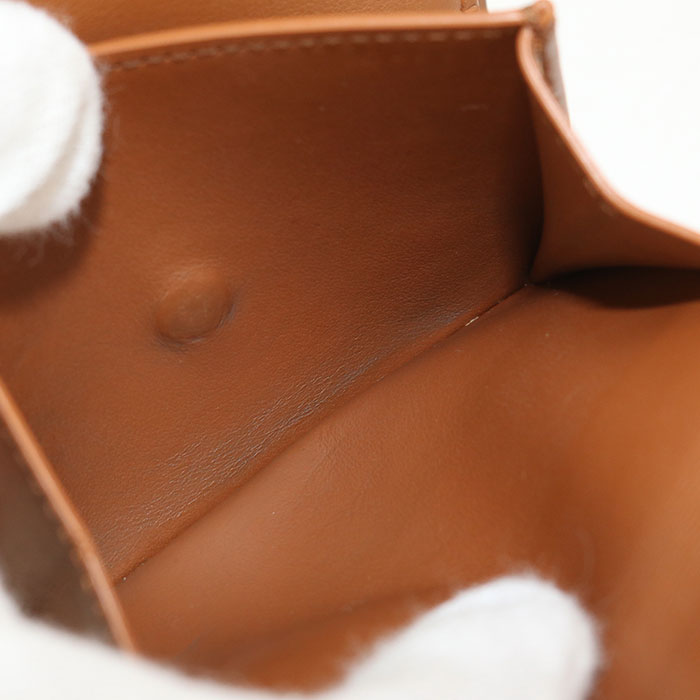 CELINE Triomphe Small Flap Wallet in Calfskin - Brown