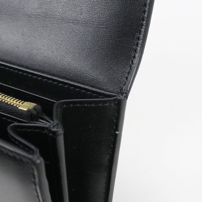 CELINE Triomphe Large Wallet in Calfskin - Black