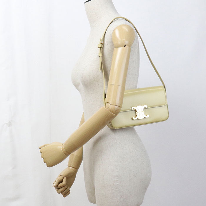 CELINE トリオンフ カーフスキン ショルダーバッグ - イエロー