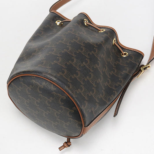 CELINE Triomphe Canvas Shoulder Bag PVC Women's