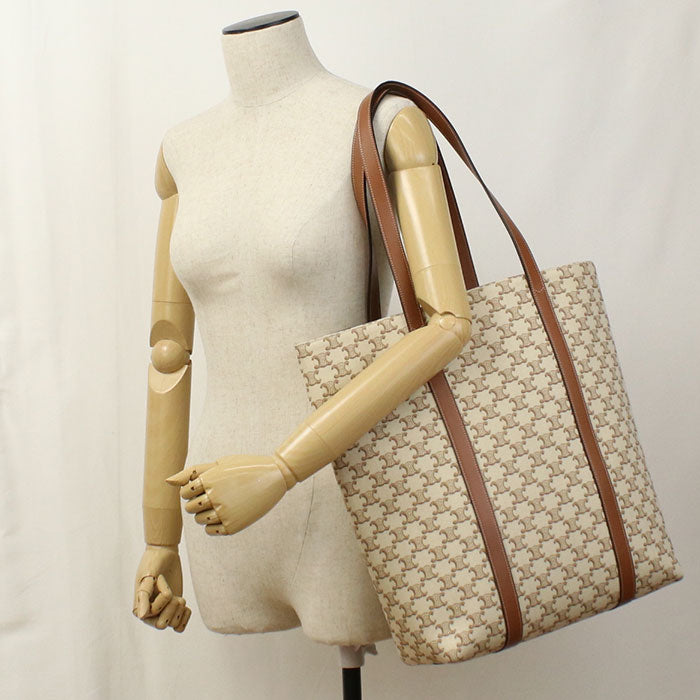 CELINE ミュージアムバッグ トリオンフキャンバス トートバッグ - ベージュ