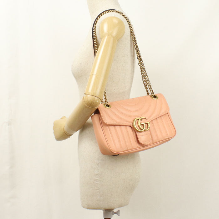 GUCCI【グッチ】 443497 ミディアム ショルダーバッグ GGマーモント ショルダーバッグ/キルティングレザー レディース