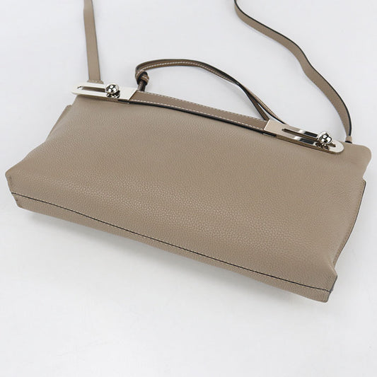 LOEWE ミッシー スモール カーフレザー ハンドバッグ ショルダーバッグ - ベージュ