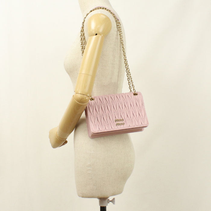 MIUMIU(OUTLET)【ミュウミュウ アウトレット】 5BP065 チェーン マテラッセ ショルダーバッグ/ラムスキン レディース