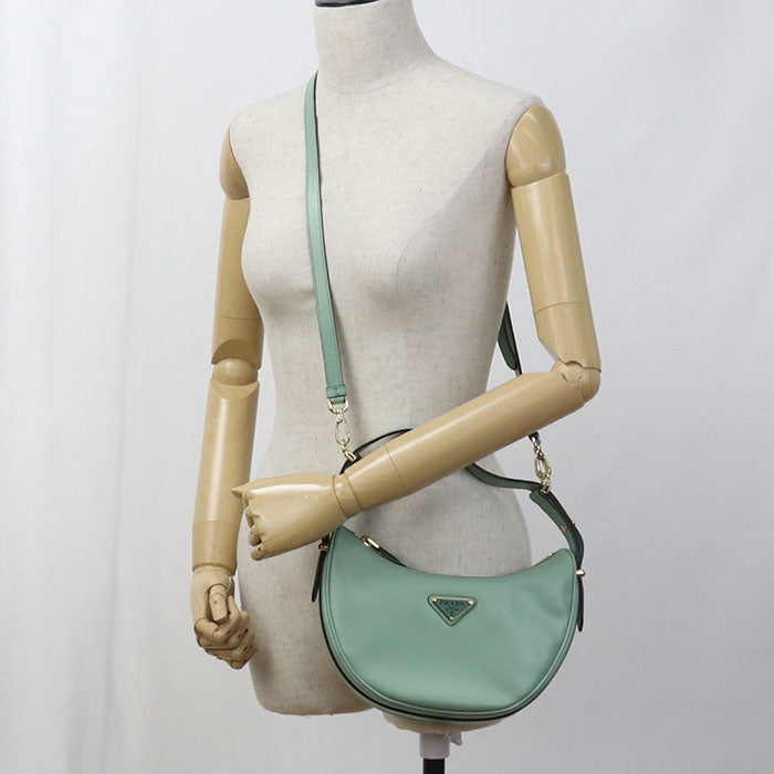 PRADA Leather Handbag/Shoulder Bag - Green