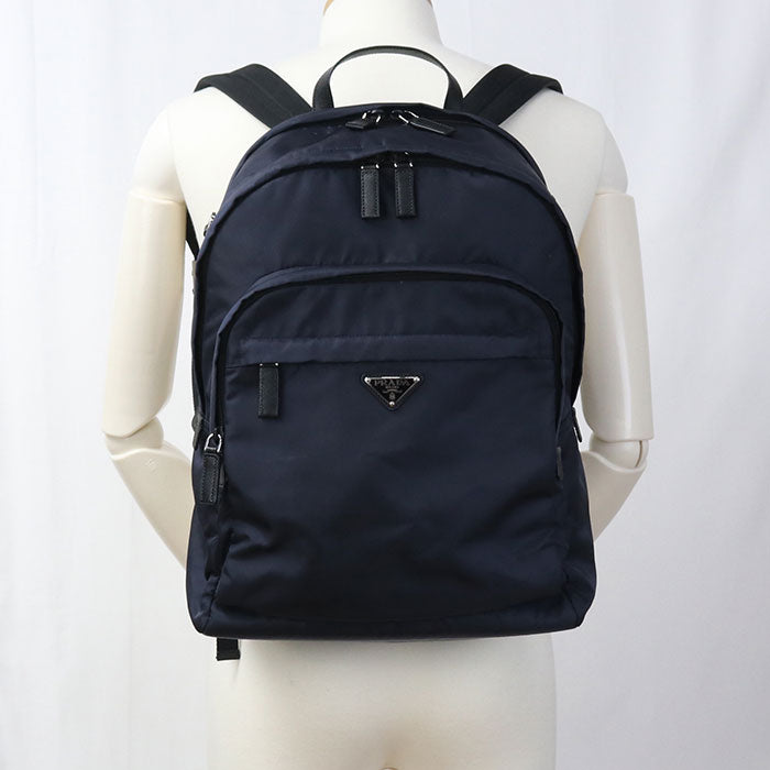 PRADA Re-Nylon Saffiano Leather Backpack - Black