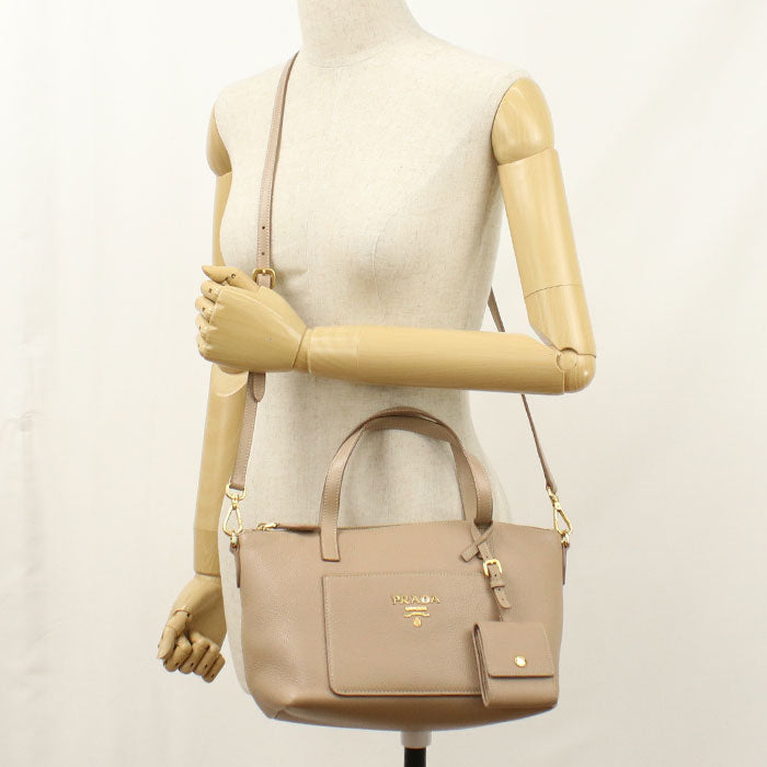 PRADA【プラダ】 1BA068 2WAY ハンドバッグ レザー レディース