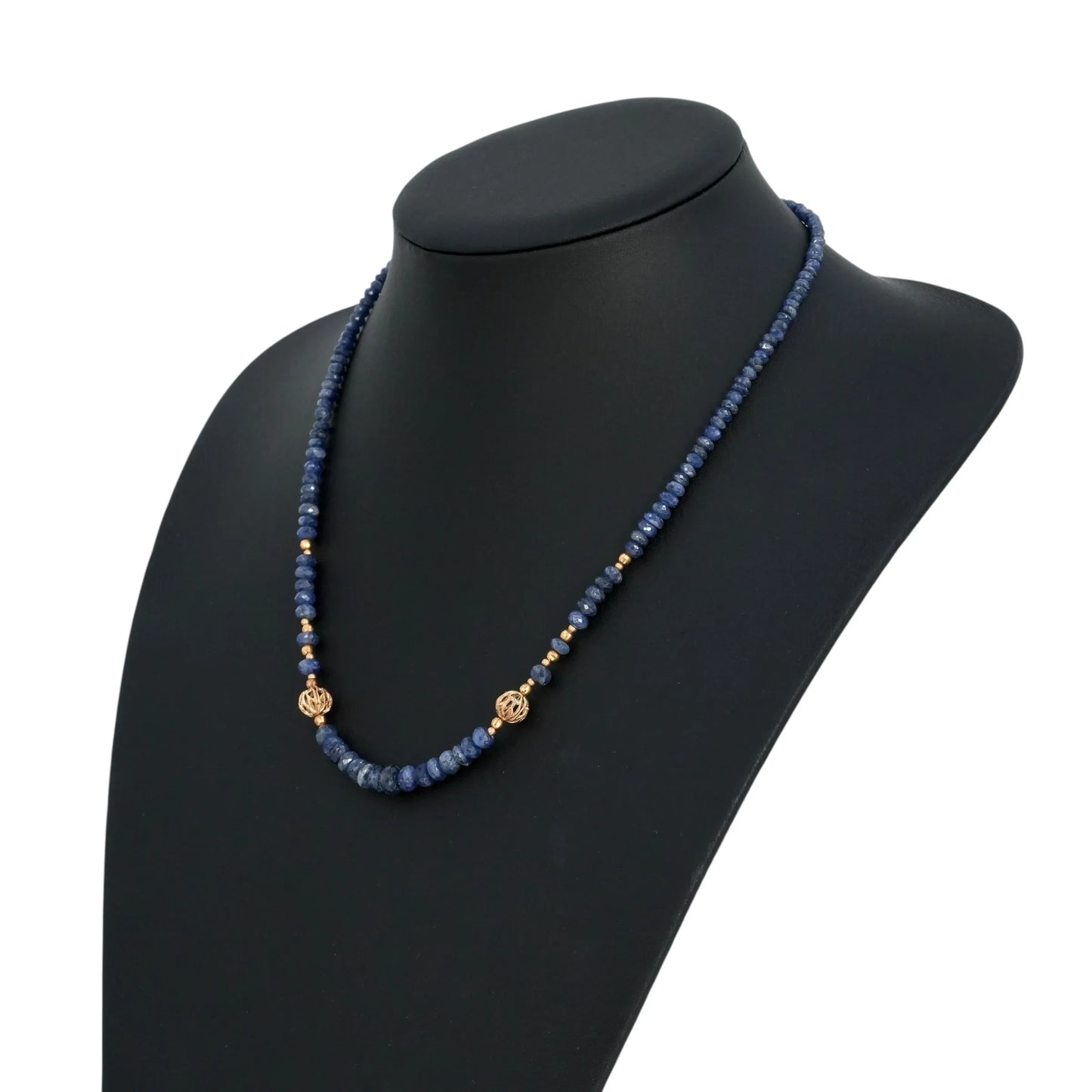 サファイア ネックレス - 14K - ブルー