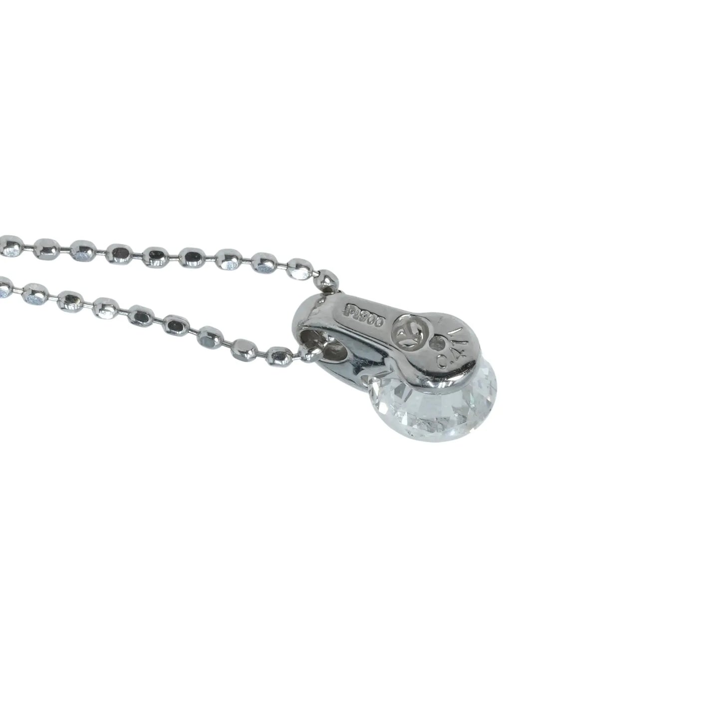 0.411ct Diamond Necklace - 18KWG / Pt900 