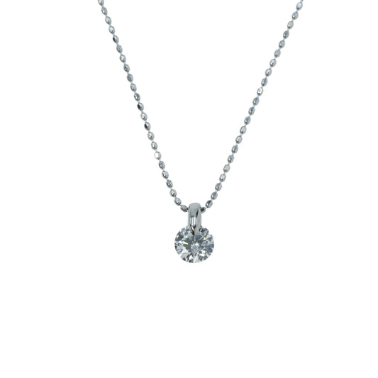 0.411ct Diamond Necklace - 18KWG / Pt900 
