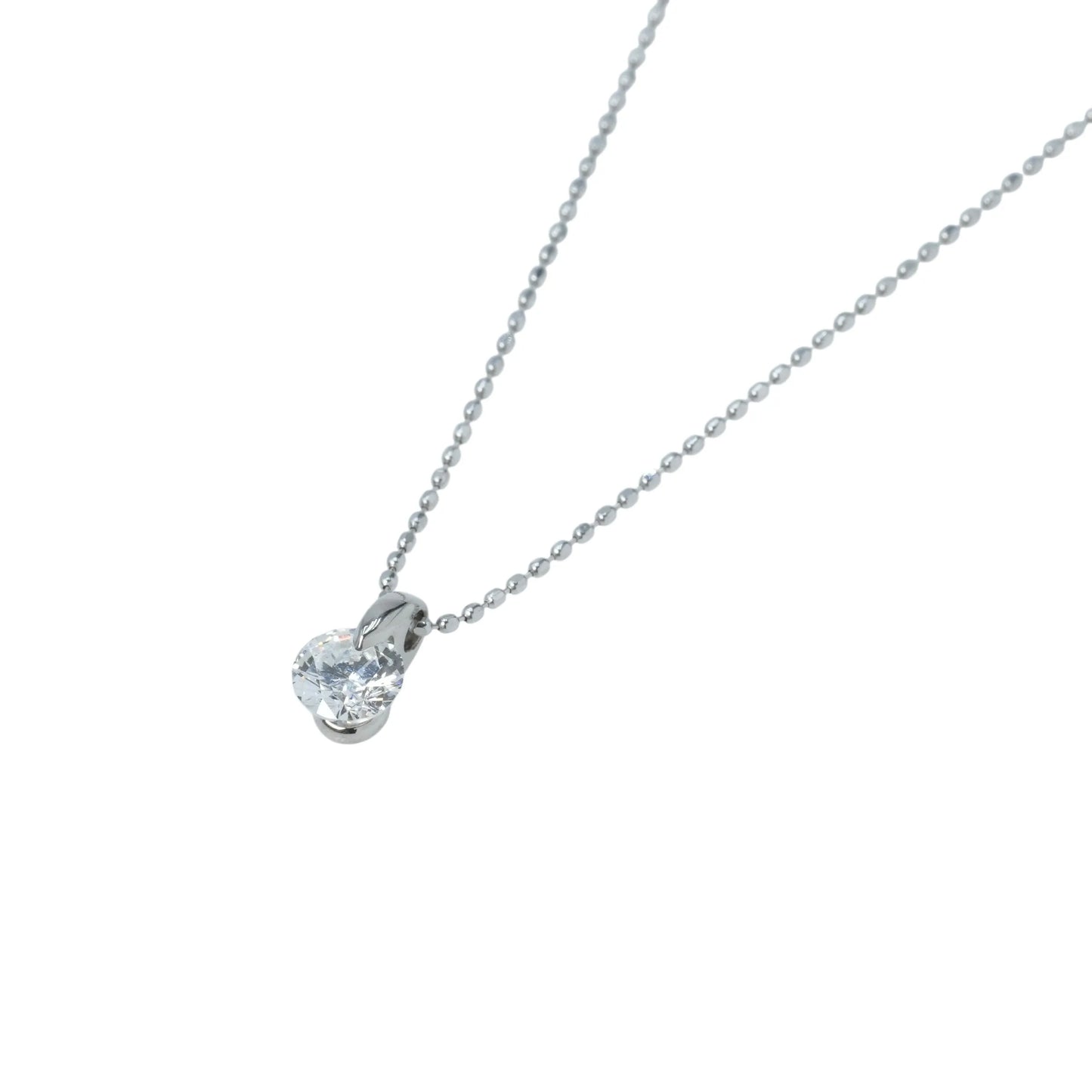 0.411ct Diamond Necklace - 18KWG / Pt900 