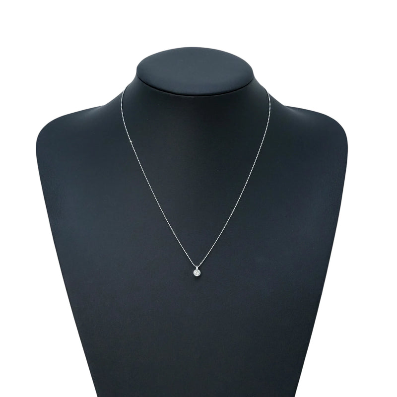 0.411ct Diamond Necklace - 18KWG / Pt900 
