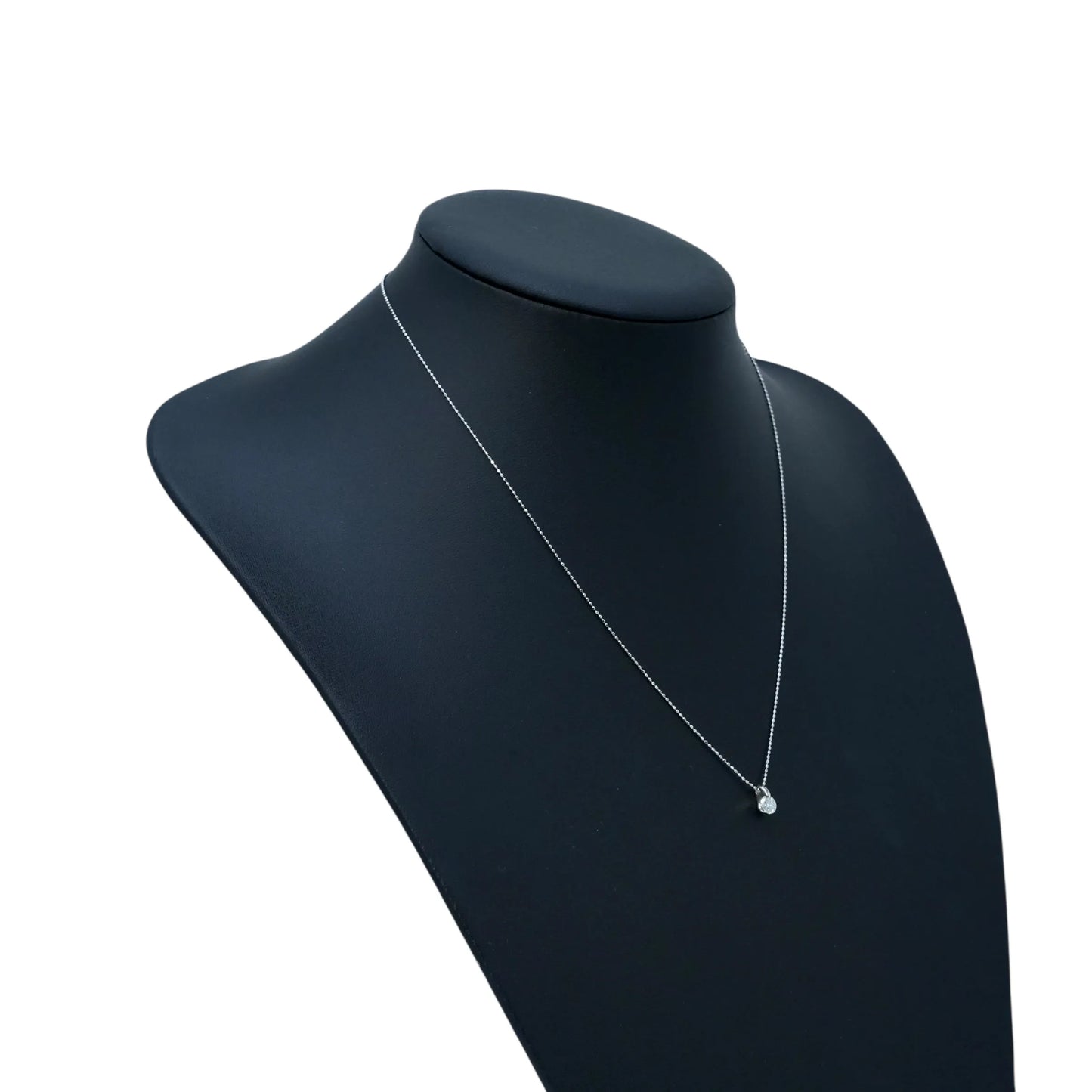 0.411ct Diamond Necklace - 18KWG / Pt900 