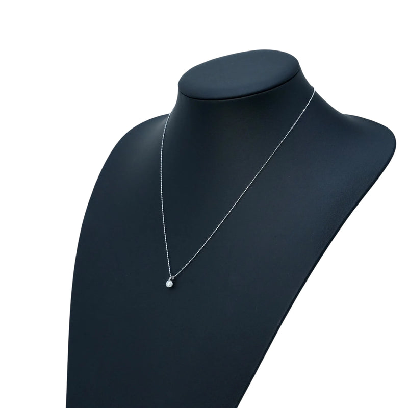 0.411ct Diamond Necklace - 18KWG / Pt900 