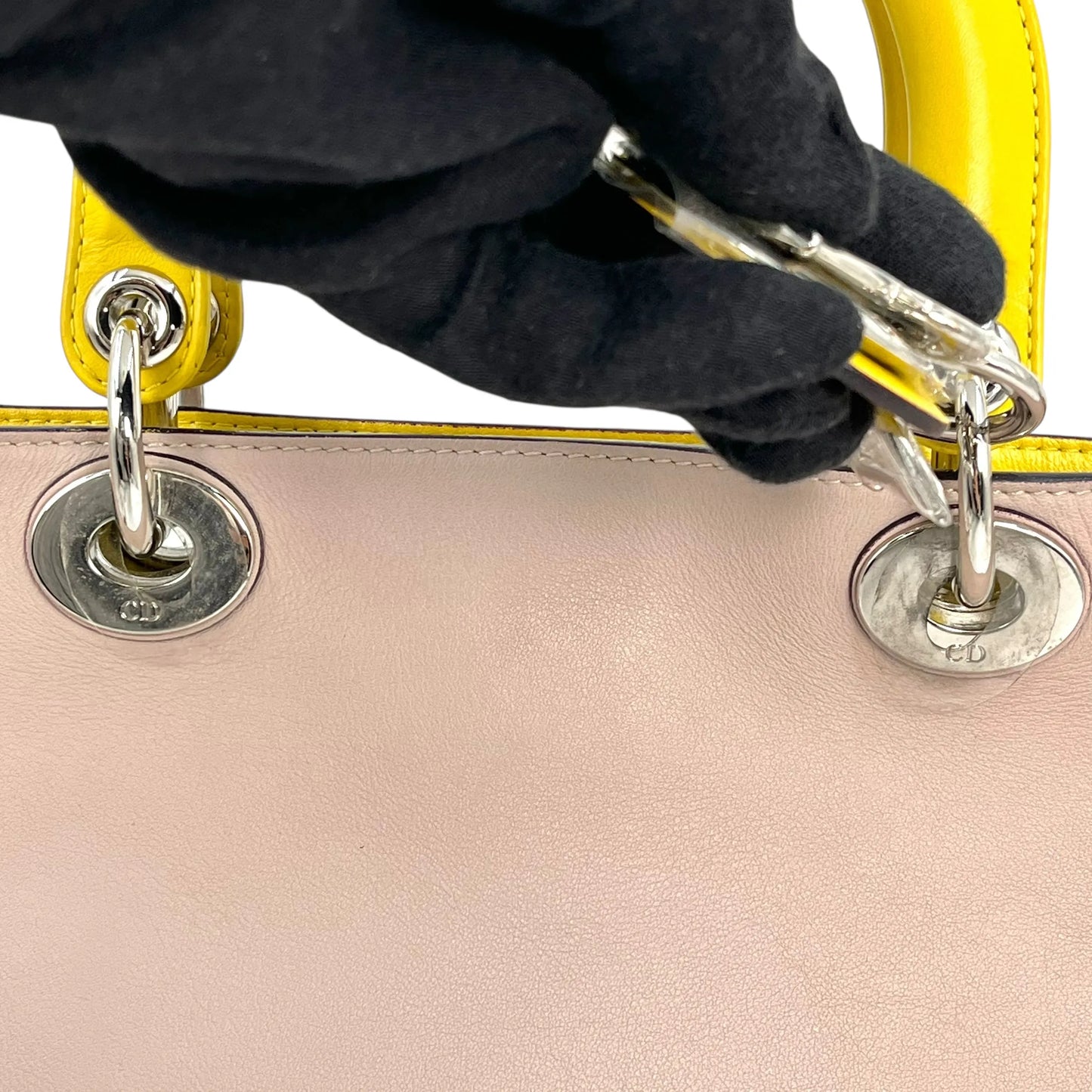 Dior ディオリッシモ トートバッグ ショルダーバッグ - ベージュ × イエロー