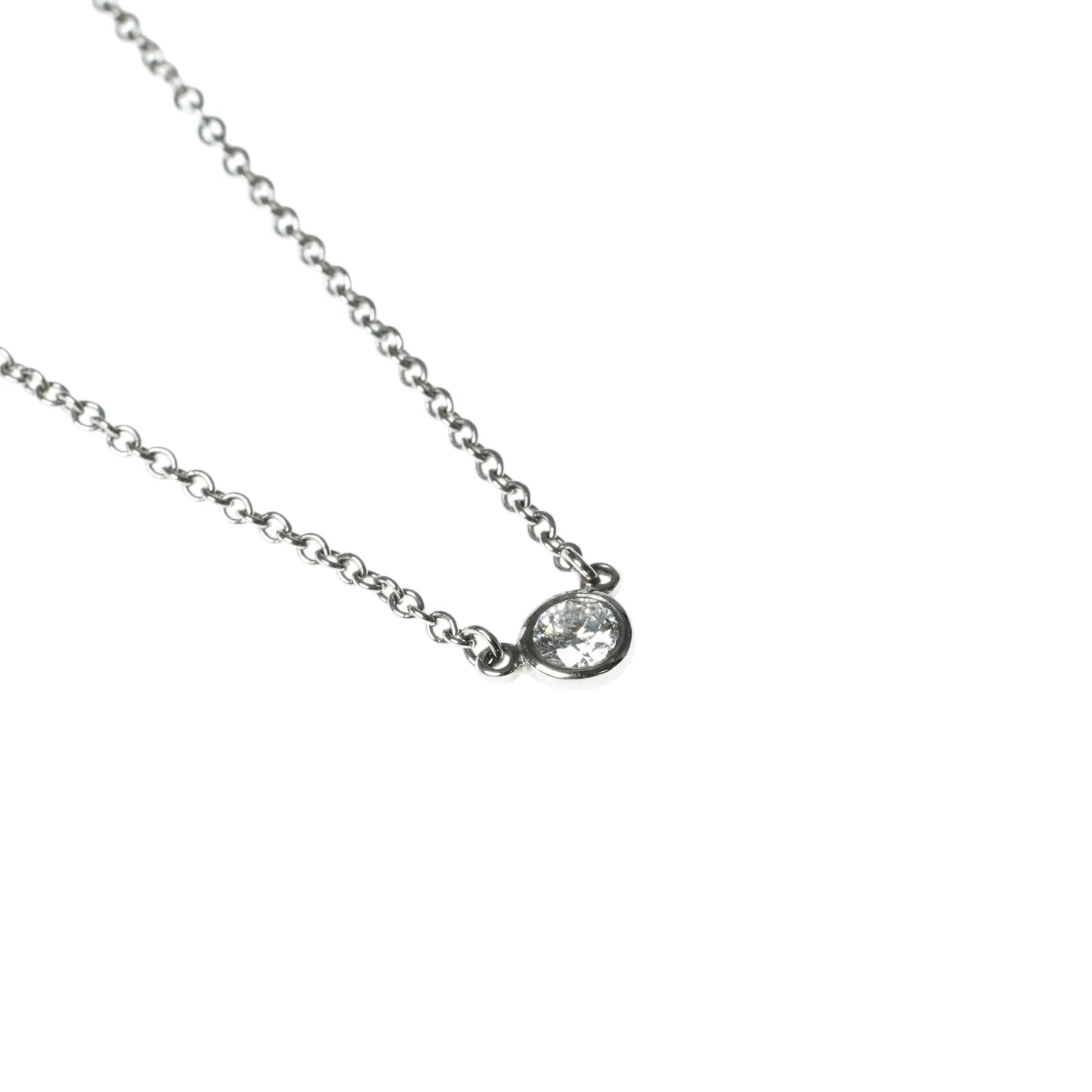 Tiffany & Co バイザヤード ダイヤモンド ネックレス - Pt950