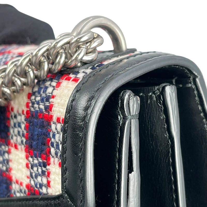 GUCCI Dionysus Tweed Shoulder Bag - Red × Blue × White 