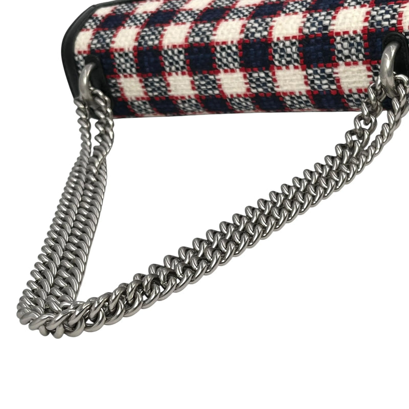 GUCCI Dionysus Tweed Shoulder Bag - Red × Blue × White 