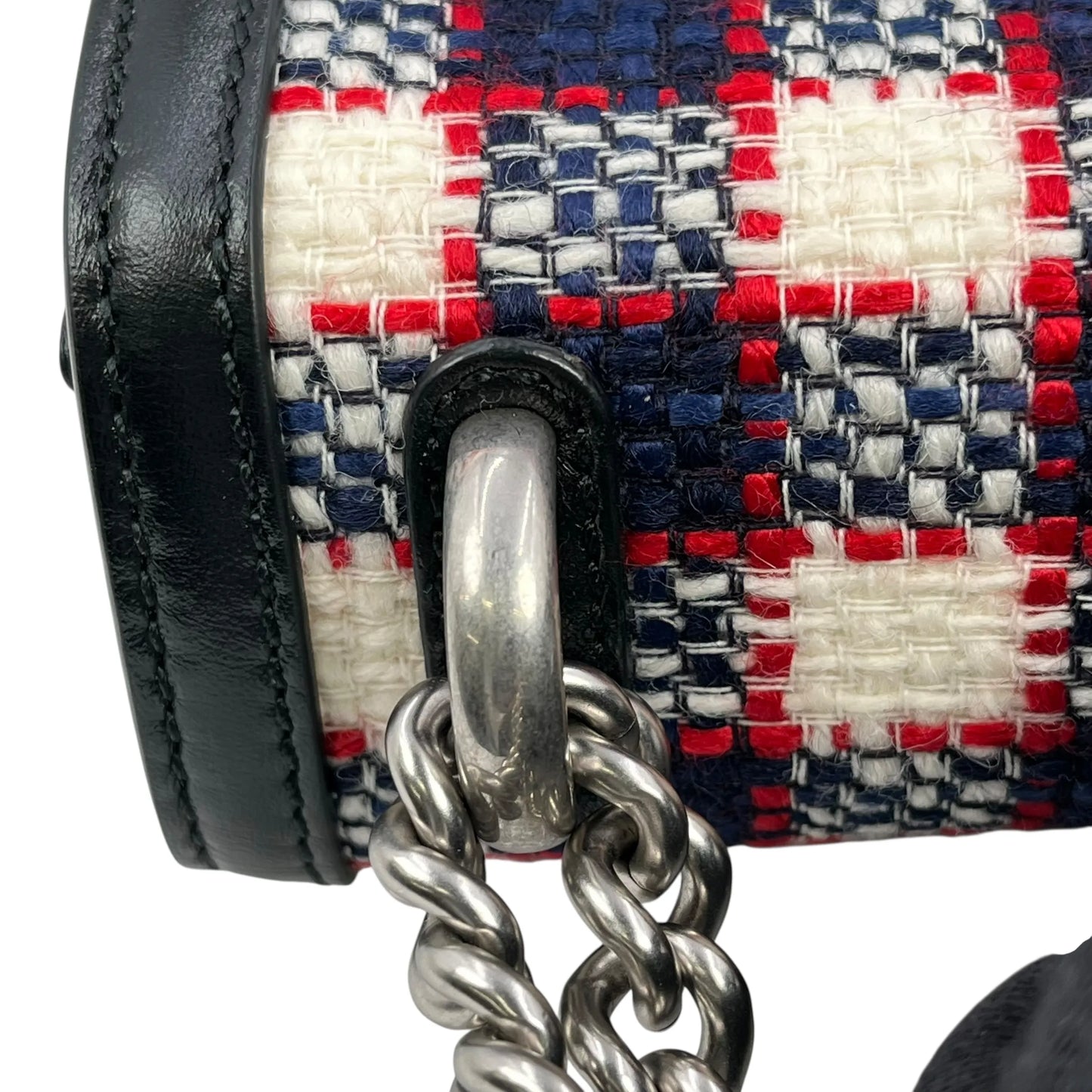 GUCCI Dionysus Tweed Shoulder Bag - Red × Blue × White 
