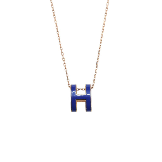 Hermès ポップ H ペンダント ネックレス - ブルー