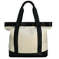 BALENCIAGA Canvas Navy Tote Bag - Cream x Black 