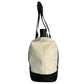 BALENCIAGA Canvas Navy Tote Bag - Cream x Black 