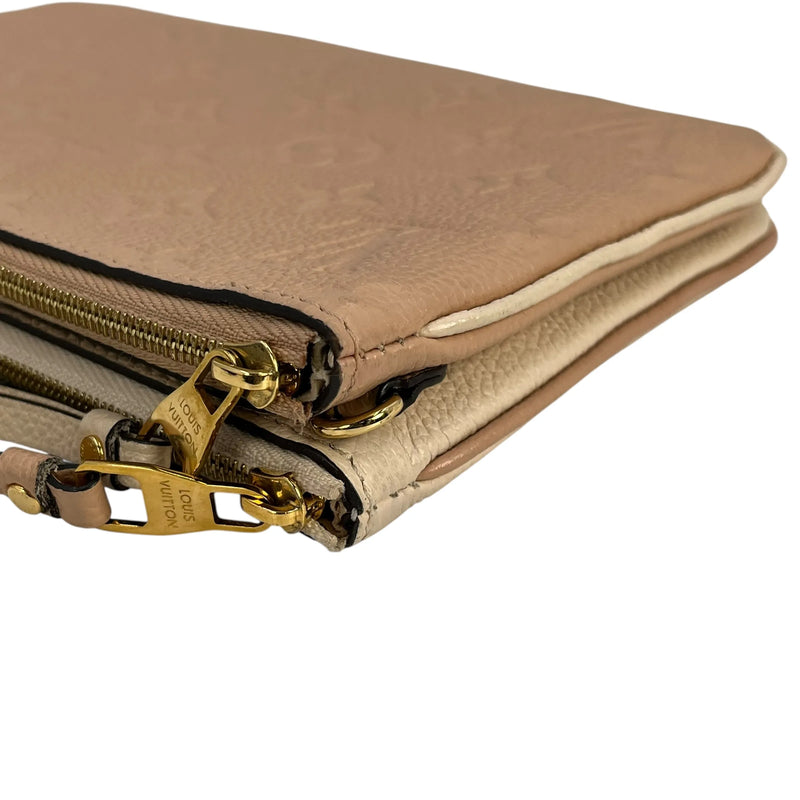 Louis Vuitton ポシェット ダブルジップ モノグラム アンプラント チェーンショルダーバッグ - ベージュ × クリーム