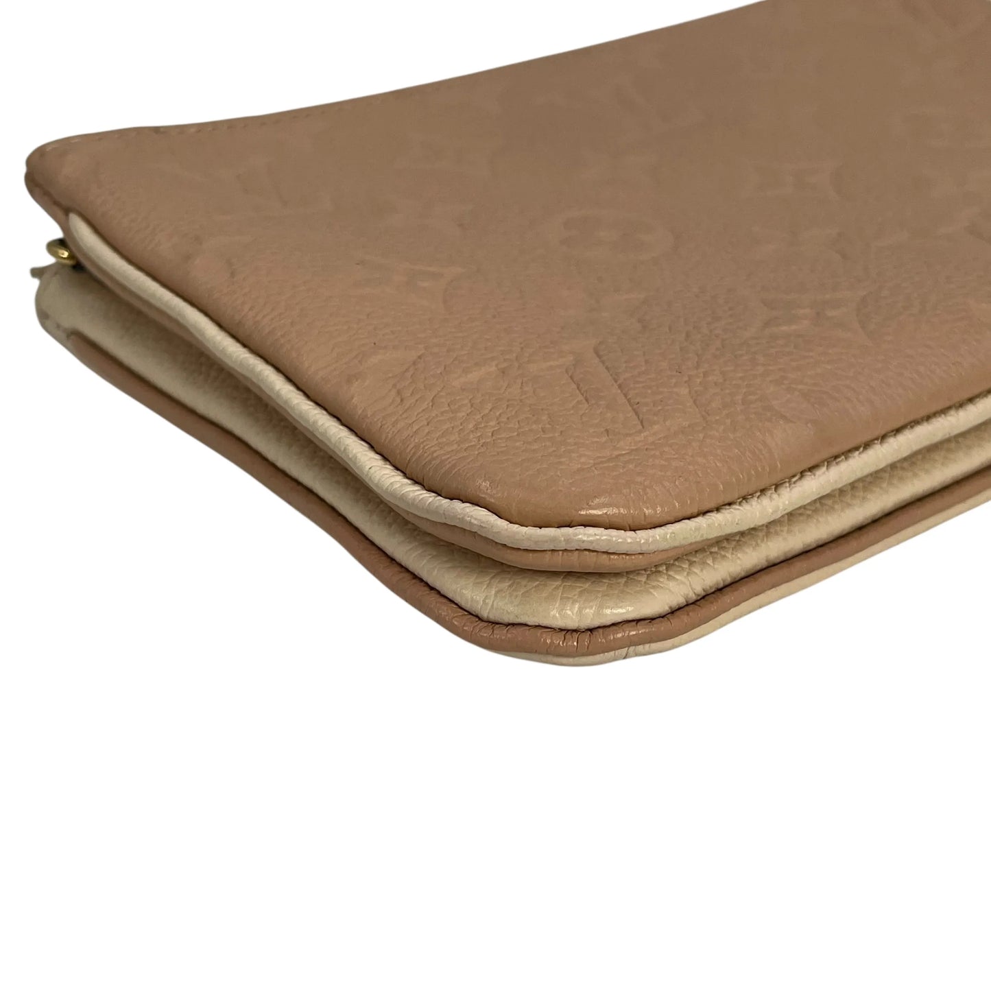 Louis Vuitton ポシェット ダブルジップ モノグラム アンプラント チェーンショルダーバッグ - ベージュ × クリーム