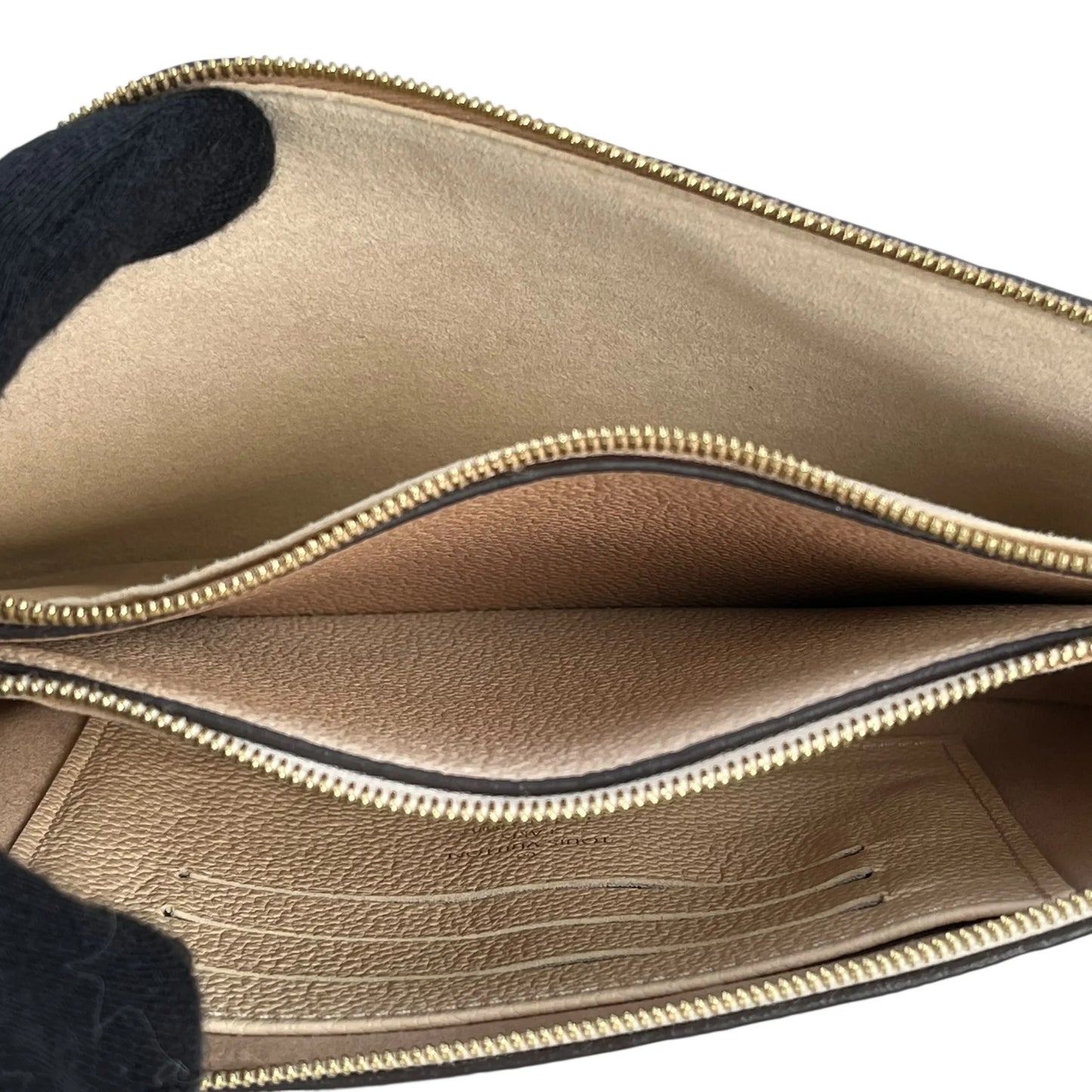 Louis Vuitton ポシェット ダブルジップ モノグラム アンプラント チェーンショルダーバッグ - ベージュ × クリーム