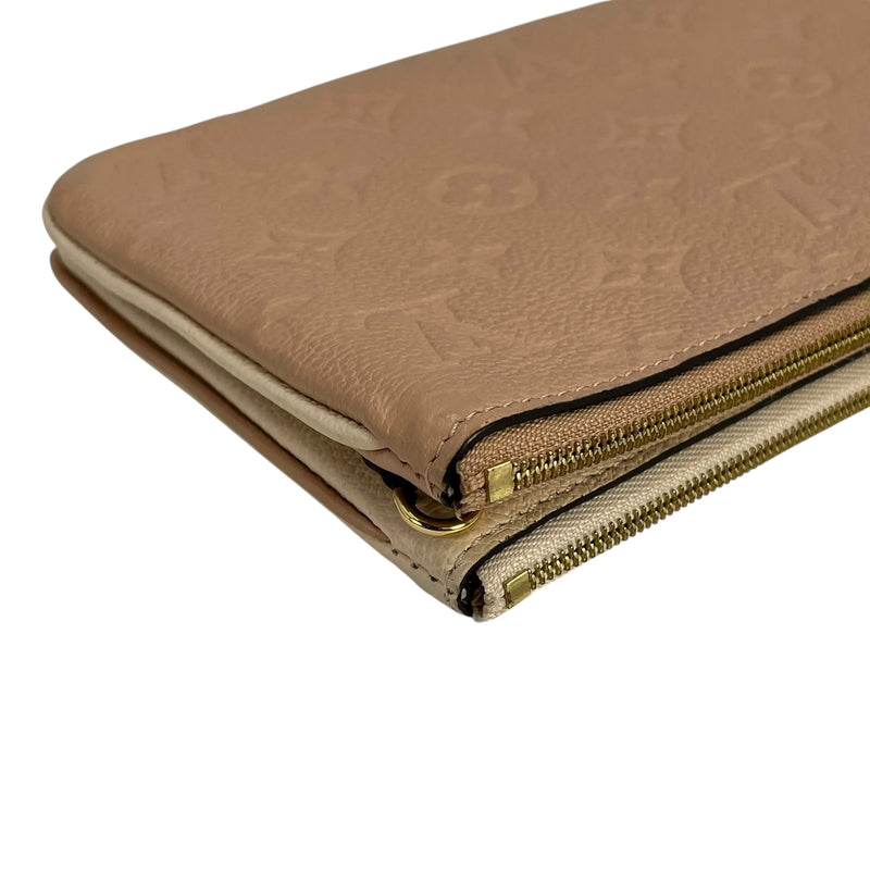 Louis Vuitton ポシェット ダブルジップ モノグラム アンプラント チェーンショルダーバッグ - ベージュ × クリーム