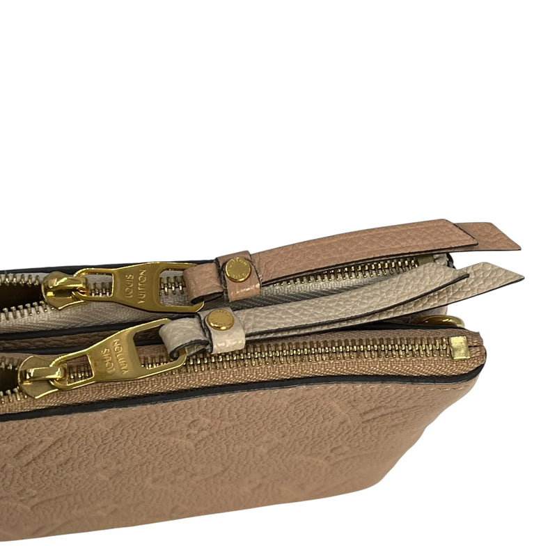 Louis Vuitton ポシェット ダブルジップ モノグラム アンプラント チェーンショルダーバッグ - ベージュ × クリーム